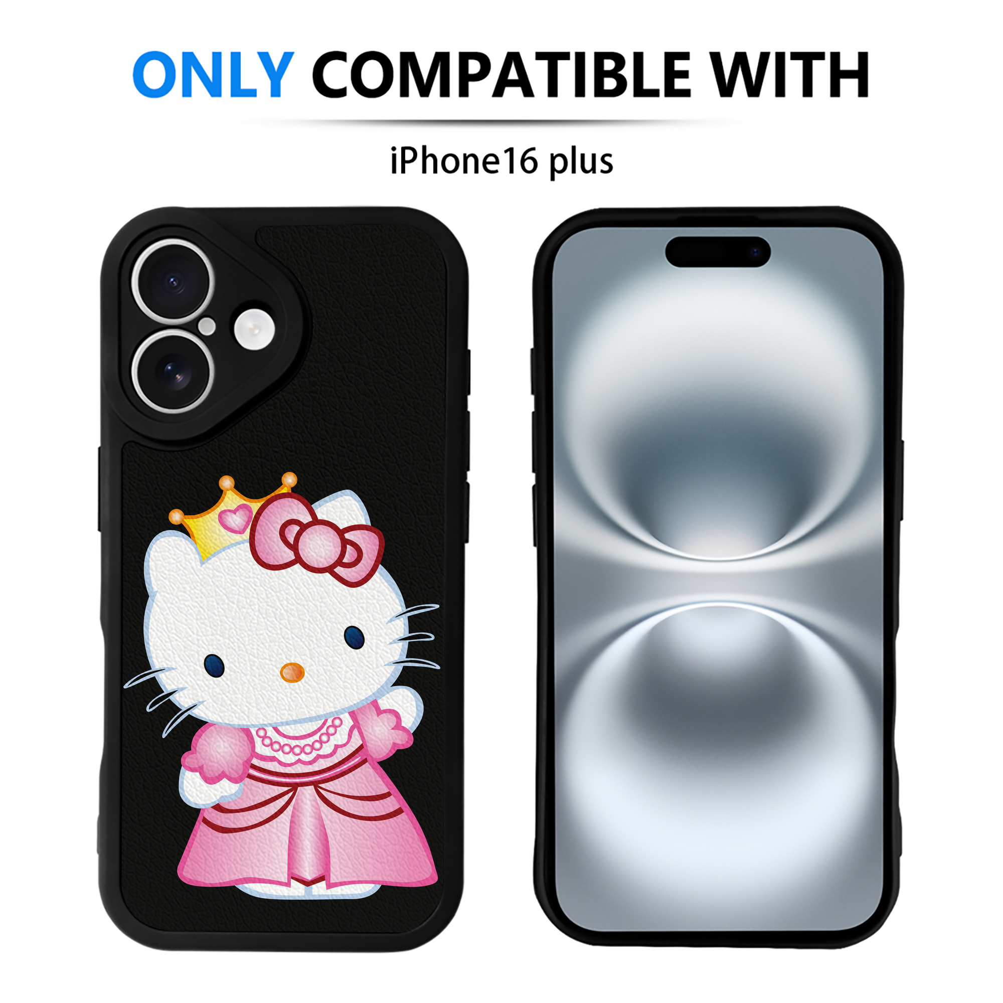 （画像用） Hello Kitty ハローキティ 【iPhone 16シリーズ対応】シリコンスマホケース（レザー調） 材質：シリコン